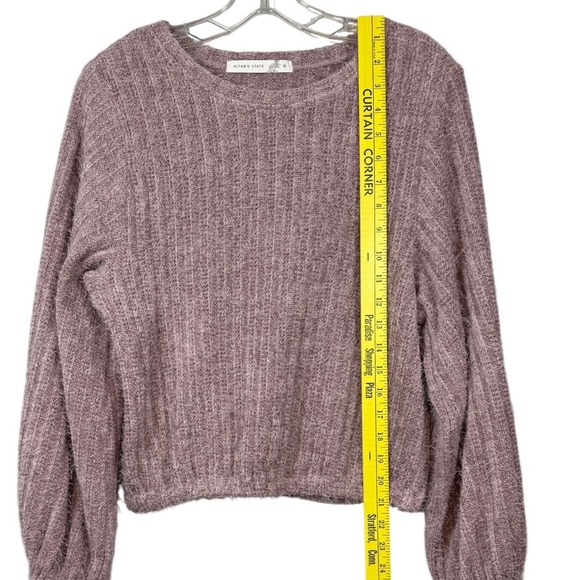 Altar'd State Elm Eyelash Sweater, Elderberry, Size Medium - Picture 5 of 9